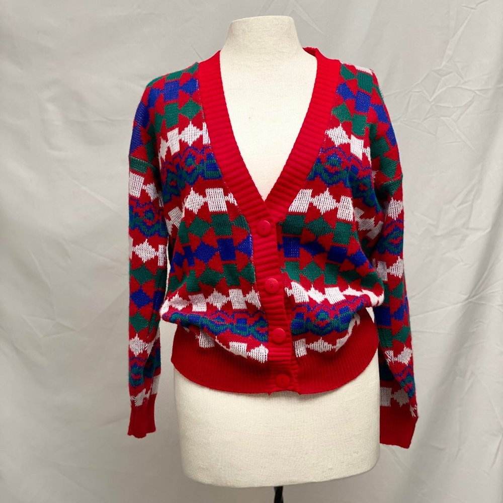 Vintage Brightly Colored Cardigan